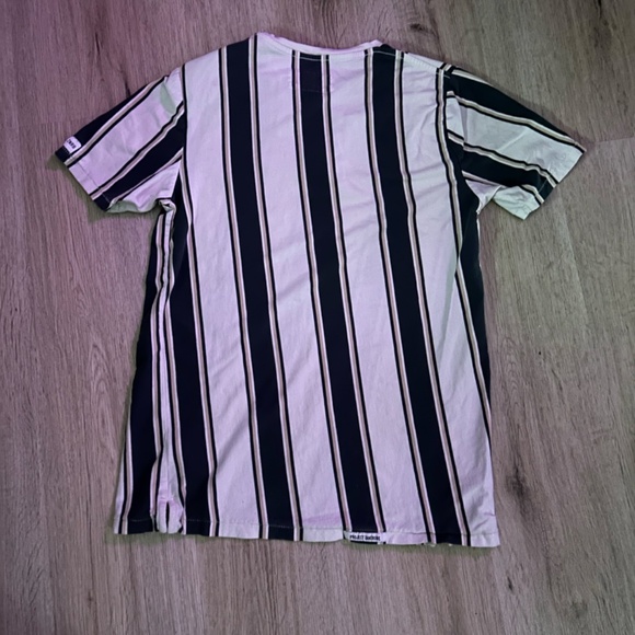 Vintage Project Zanerobe Striped Green, Yellow & White T Shirt (Small) - Picture 2 of 2